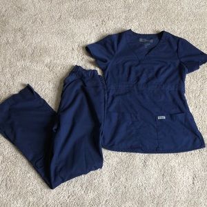 Navy blue xxs greys anatomy scrubs